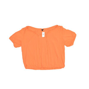 NEW Torrid Crinkle Gauze Solid Orange Top Plus Size 3X Women's Shirt